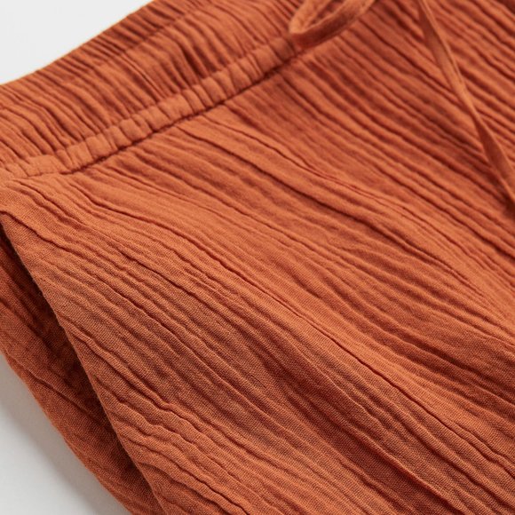 Brown/Orange Cotton Shorts - Picture 2 of 4